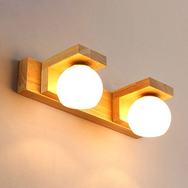 Cubic Vanity Light Modern Minimalist Style Wood Vanity Lamp