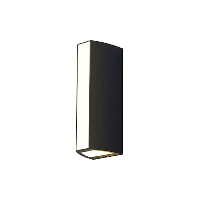Modern Wall Sconce 1 illuminazione nero in alluminio nero illuminazione montata per giardino