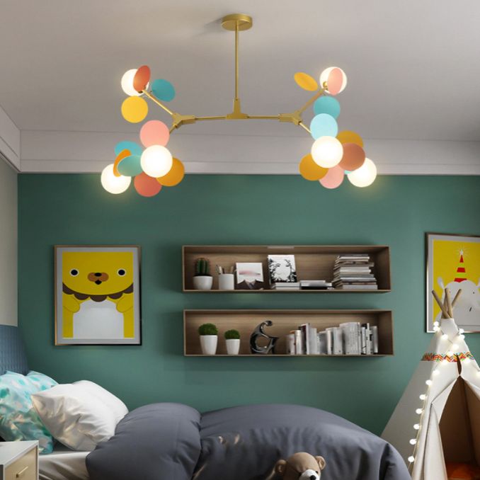 Bubbly Island Chandelier Light Minimalist Glass Island Light para dormitorio