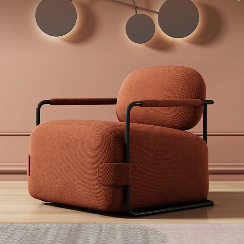 26.77" Wide Metal Arm Chair Velvet Accent Armchair for Bedroom