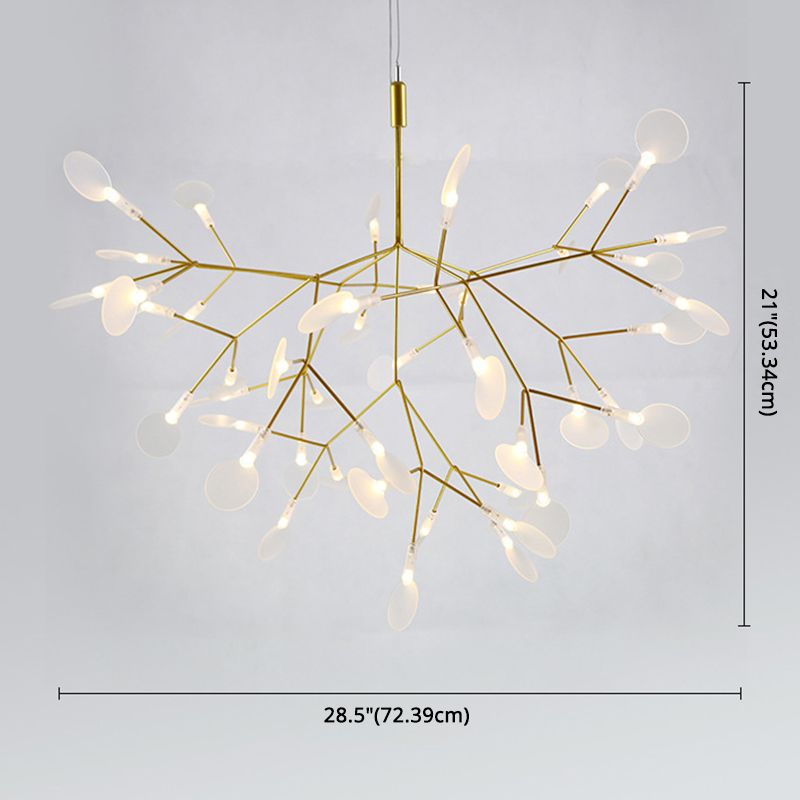 Luces de lámpara de fuego de fuego contemporánea luces de techo de acero inoxidable para sala de estar