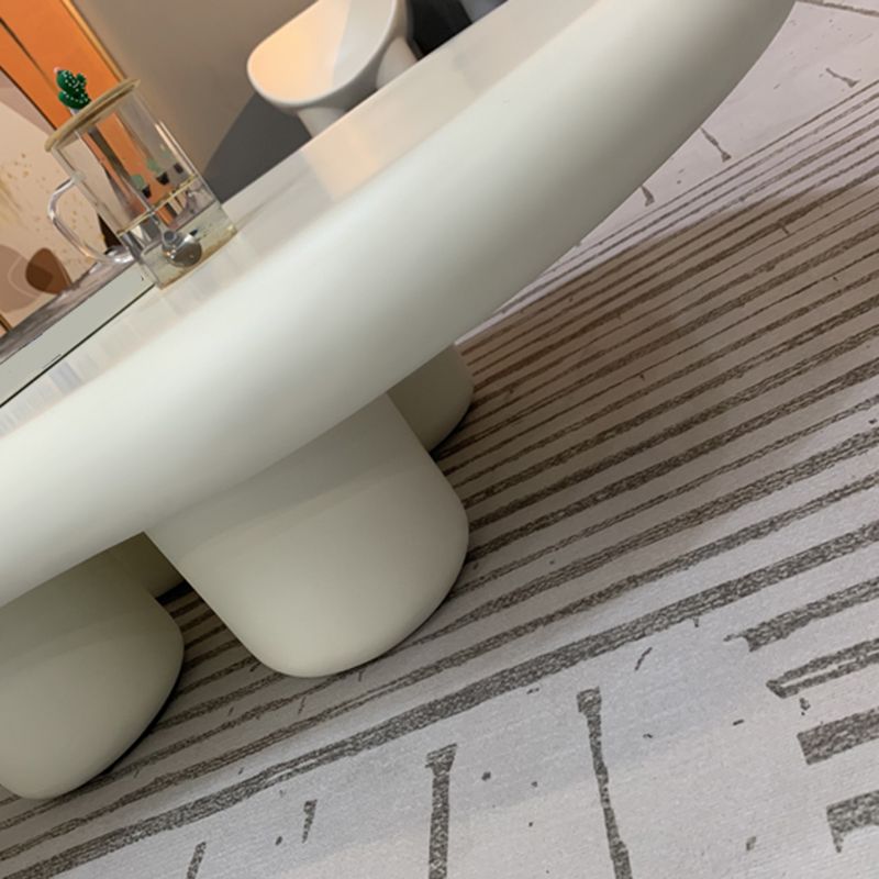 Modern Glass Steel Coffee Table with Four Legs Cocktail Table for Living Room