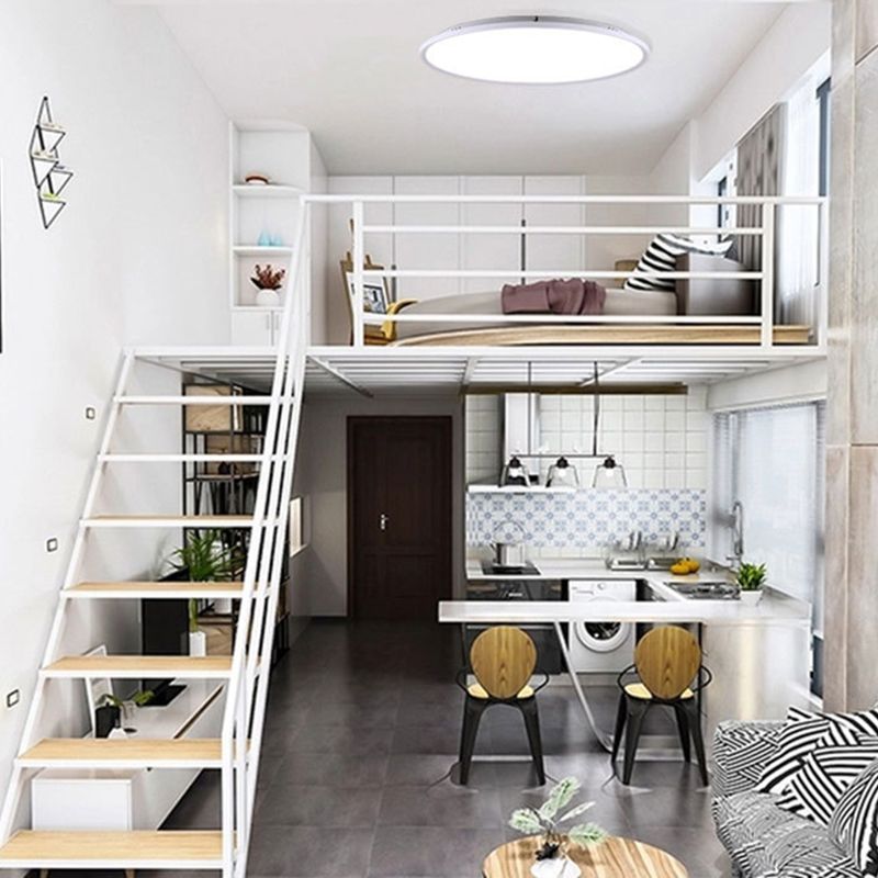 1-Licht-Unterputzleuchte aus Aluminium im modernen Stil, runde, bündige Deckenleuchten