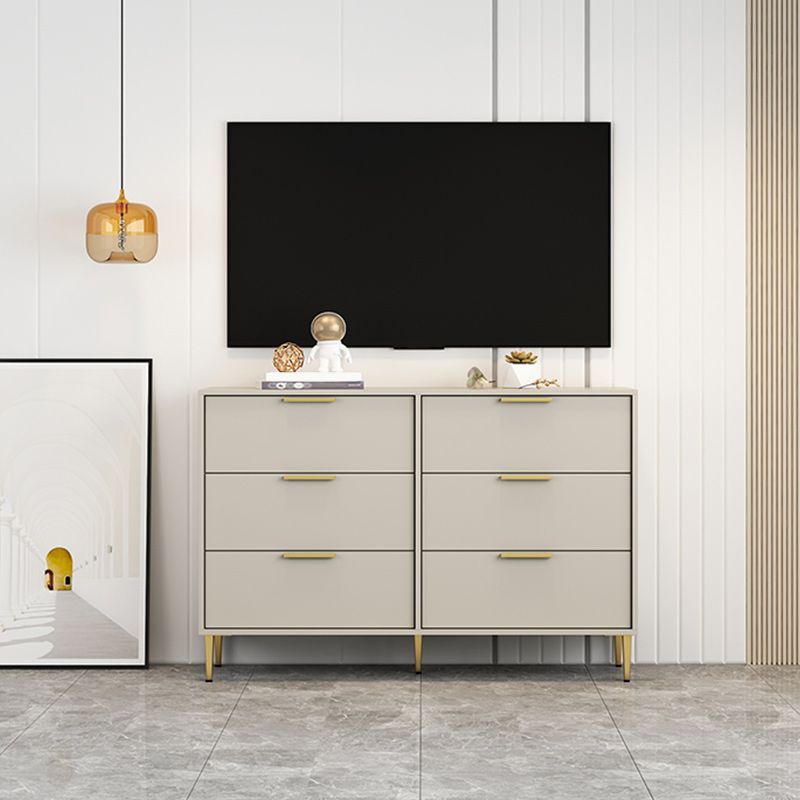 Modern Horizontal Storage Chest Dresser Wooden Storage Chest with Drawers