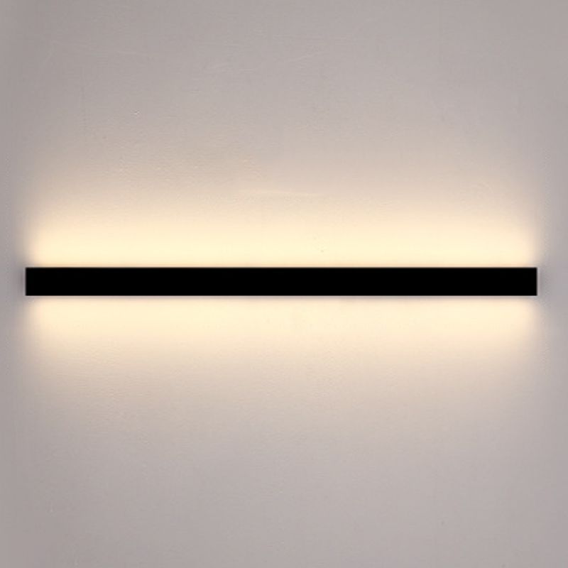 Estilo moderno Luces de apliques de pared lineal Metal 1 Ideas de iluminación de pared de luz