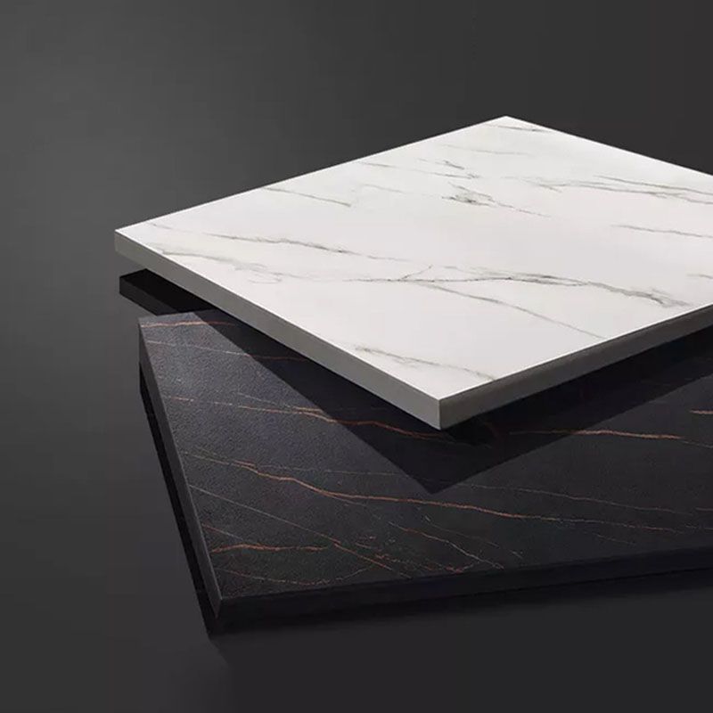 Industrial Style Dining Table Sintered Stone Rectangle Table for Dining Room