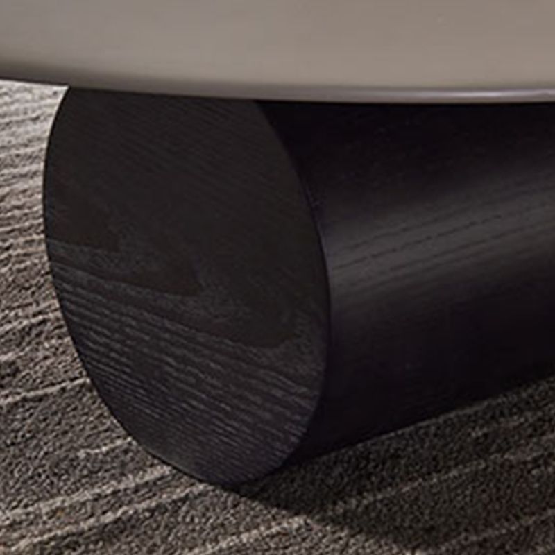 Modern 2-Piece Wood Coffee Table Round Nesting Coffee Table Set