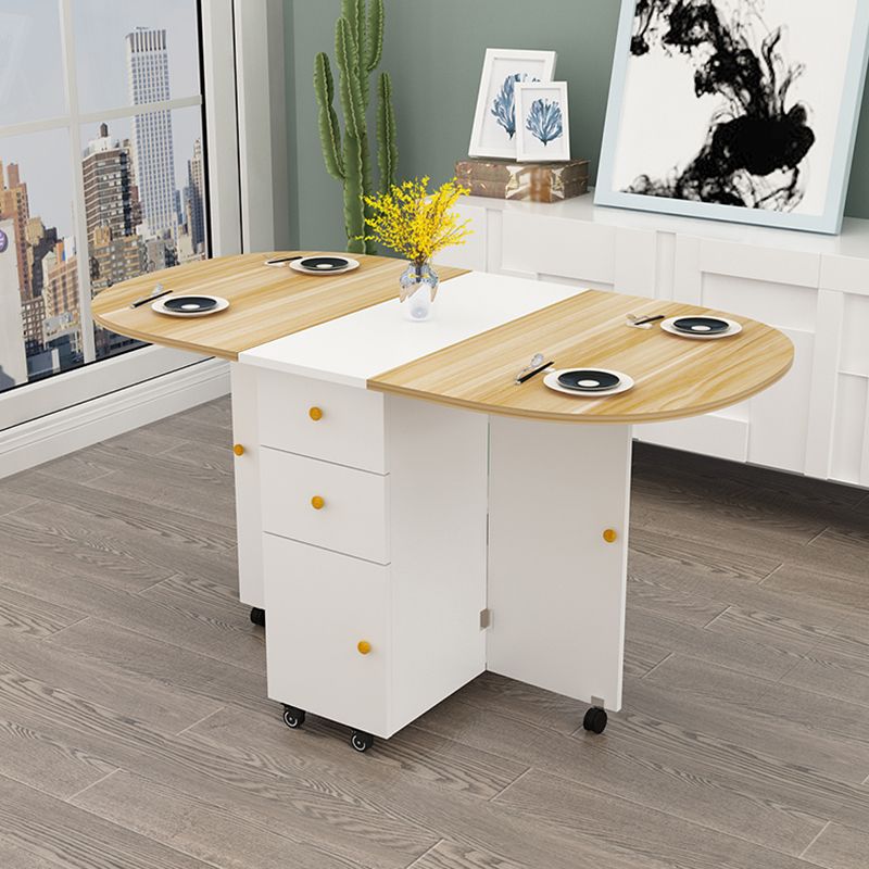 Wood Mid-Century Modern Indoor Table Manufactured Wood Top Table for Dining Room