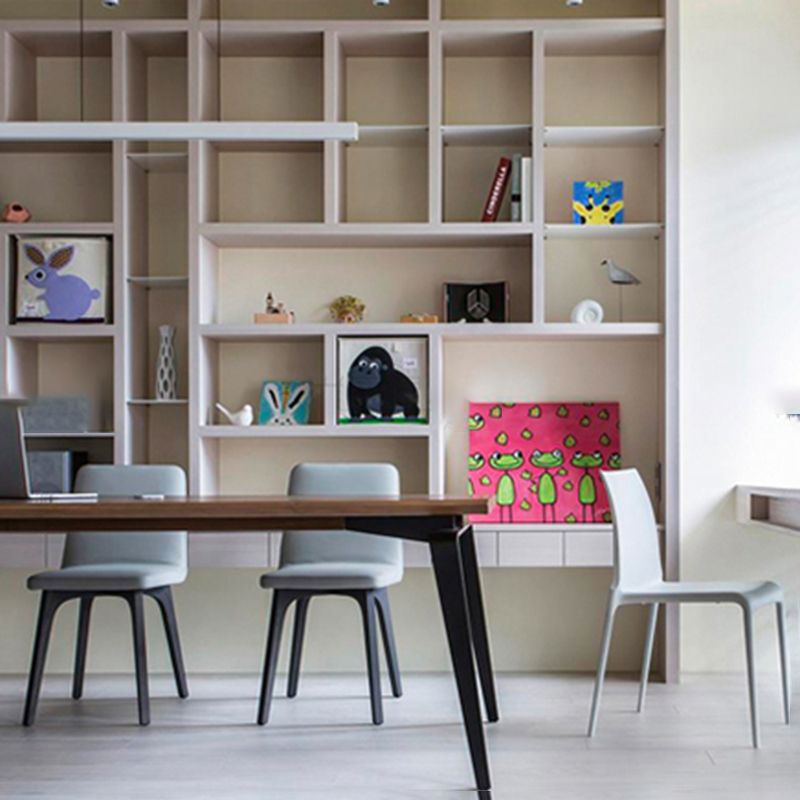 Noordse moderne hangende lichte eetkamer led eenvoudige rechthoek hangsellamp