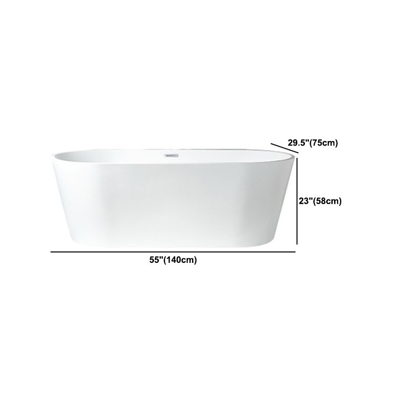 Modern Acrylic Bath Tub Freestanding Matte Finish Bathtub for Home