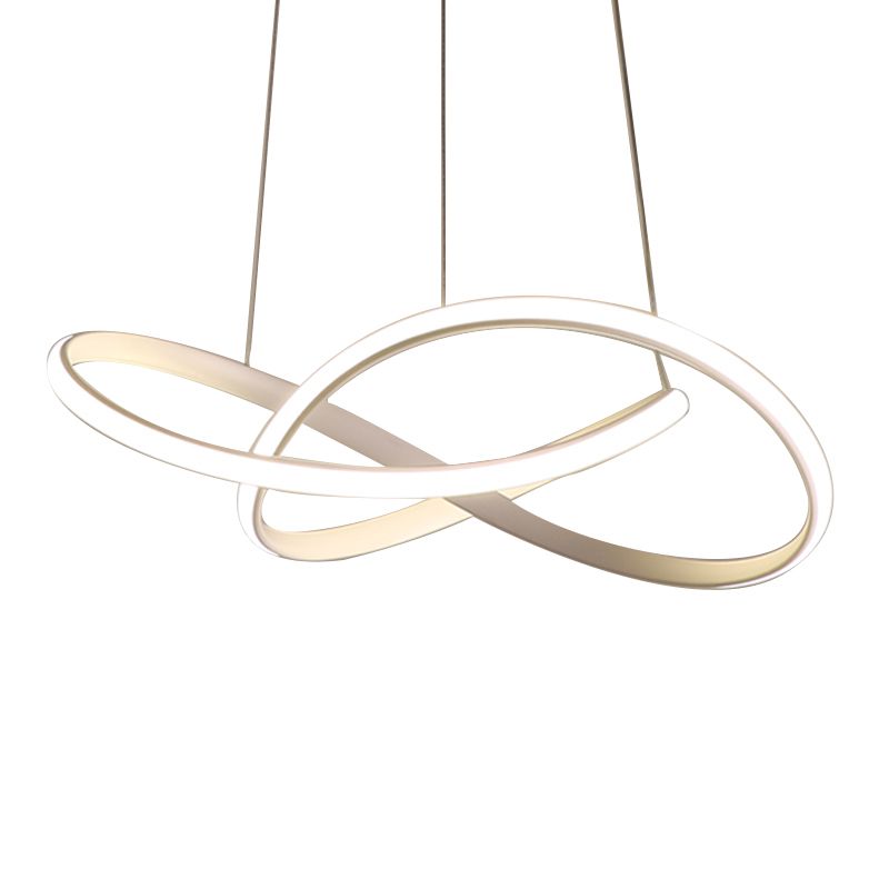 Modern Style Hanging Lighting Fixture Household Linear LED Chandelier for Sitting Room