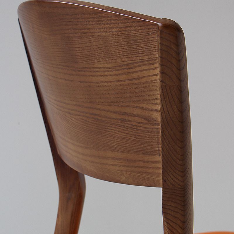 Silla de comedor de madera moderna con respaldo abierto, silla lateral para uso doméstico