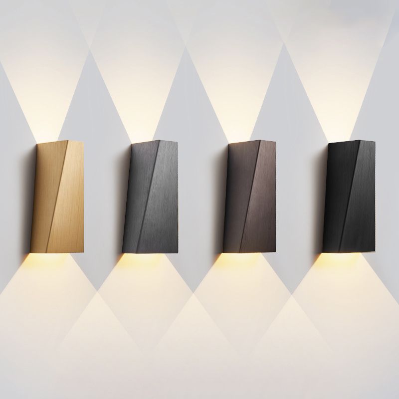 Aluminium minimalisme wandlamp armatuur 1-licht LED SCONCE Licht voor slaapkamer