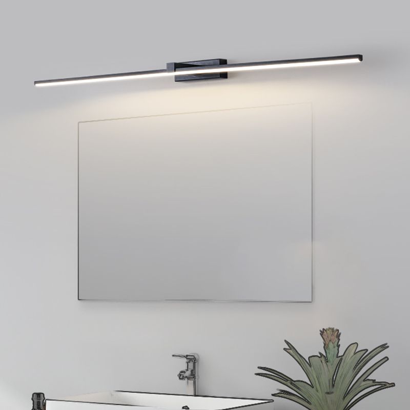 1 Light Strip Wall Sconce Modern Style Metal Sconce Lamp for Shower Room