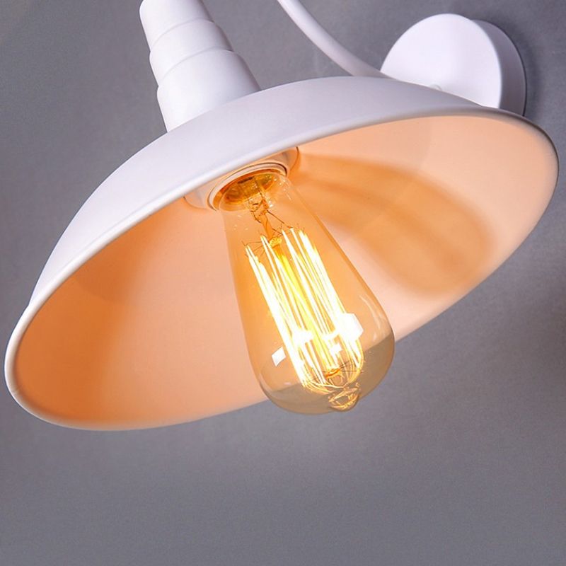 Black Industrial Style Sconce Light Fixtures Wrought Iron Wall Lamp Sconce for Dining Room