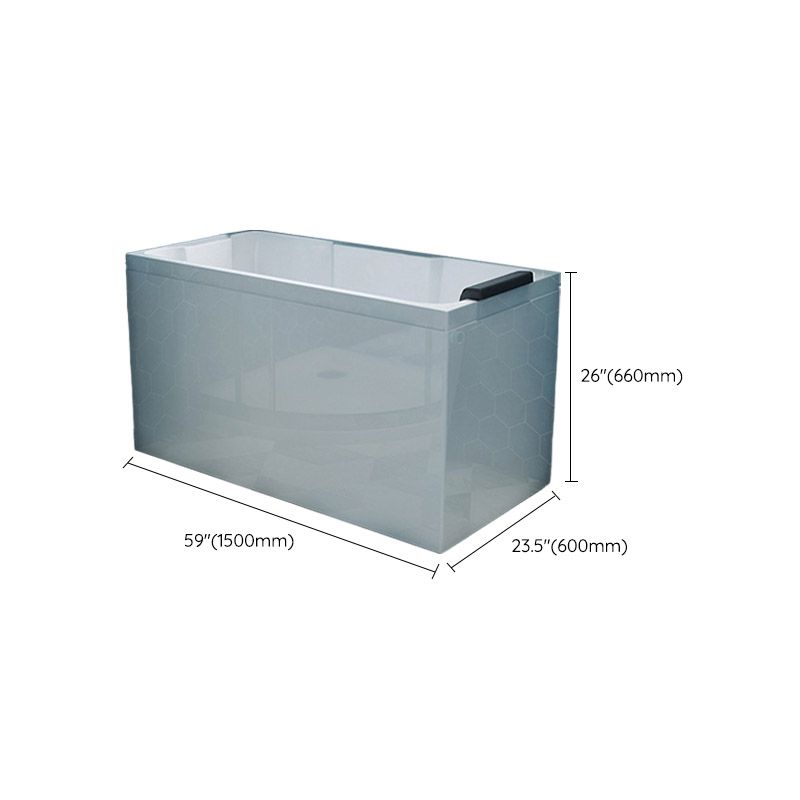 Bathroom Acrylic Apron Front Bathtub Modern Rectangular Bathtub in White