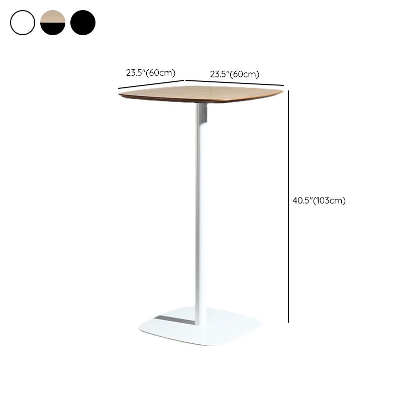 Contemporary Pub Table 40.6"H Square Bar Table for Indoor and Breakroom