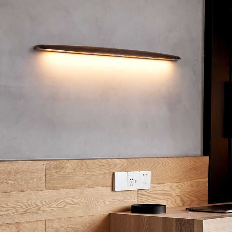 Modern Household Wall Light Creative Wall Sconce with Wooden Shade for Sitting Room