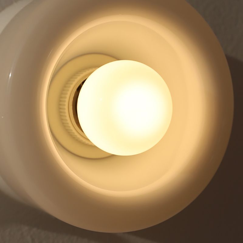 Modern White Wall Light Fixtures Glass Wall Sconce Lighting for Bedroom