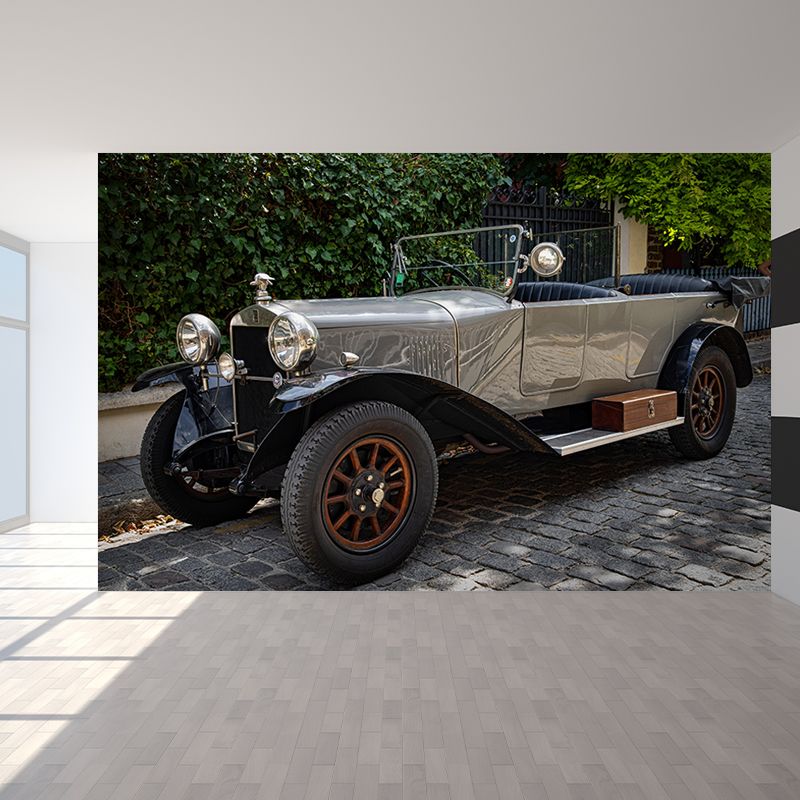 Vintage Car Wall Mural Decorative Wall Mural Stain Resistant for Home Decor