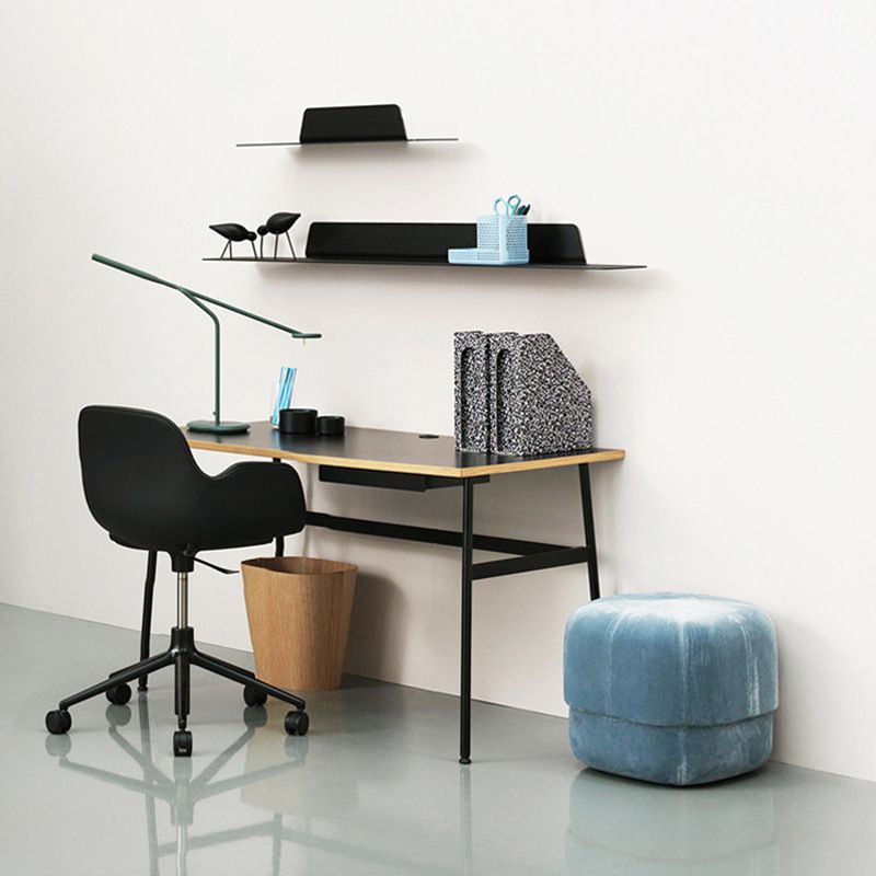 Scandinavian Metal Floating Bookcase 6" Wide Living Room Book Shelf