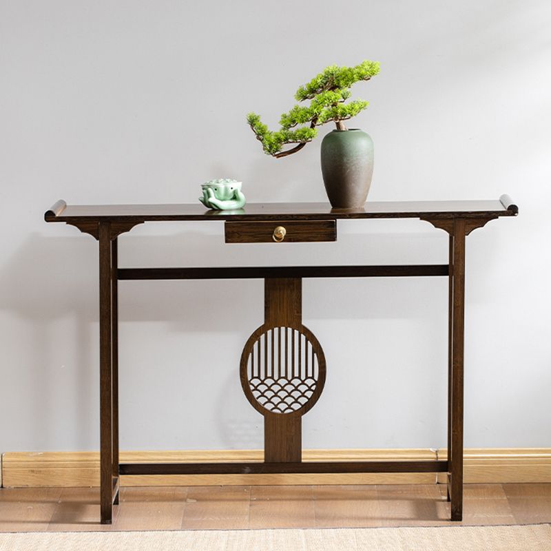 Mid-Century Modern Console Table Wood Rectangle Hall End Table
