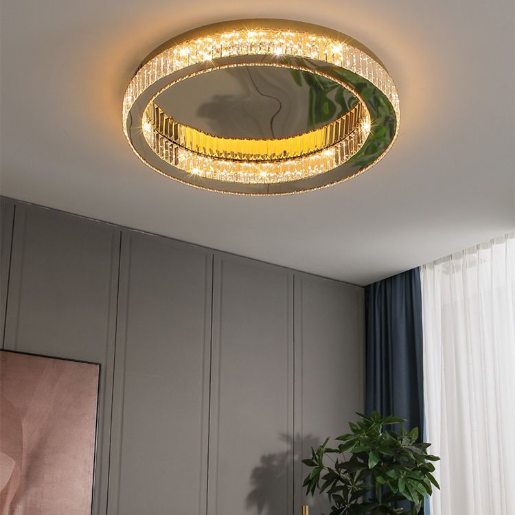 Luces de techo empotradas modernas doradas, iluminación LED de montaje en techo para sala de estar