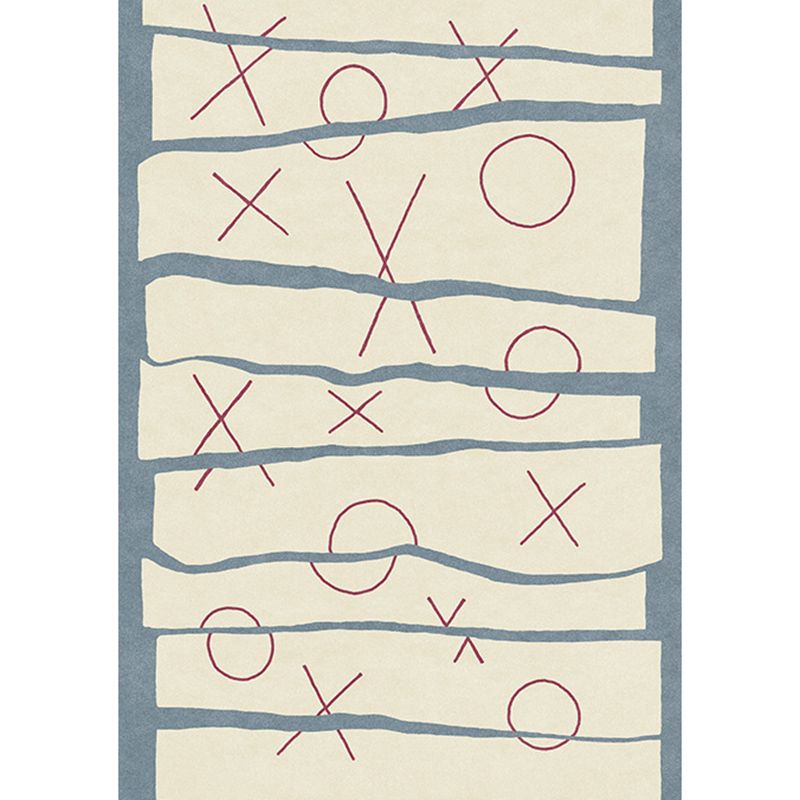 Abstract Pattern Rug Living Room Simple Style Carpet Polyester Washable Area Rug