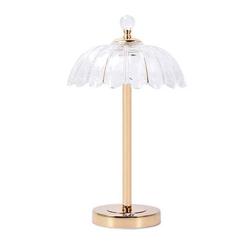 Modern Minimalist Style Dome Nightstand Lamp Glass 1 Light Table Lamp for Bedroom