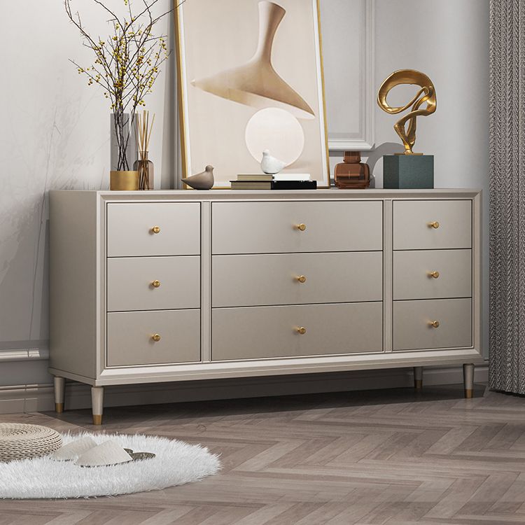 Modernism Accent Table Nightstand Storage Drawer Bed Nightstand with 8/9 Drawers for Home