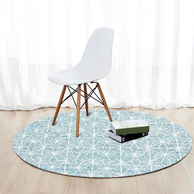 Modern Geometry Indoor Rug Multi Color Polypropylene Rug Non-Slip Backing Machine Washable Stain Resistant Rug for Sitting Room