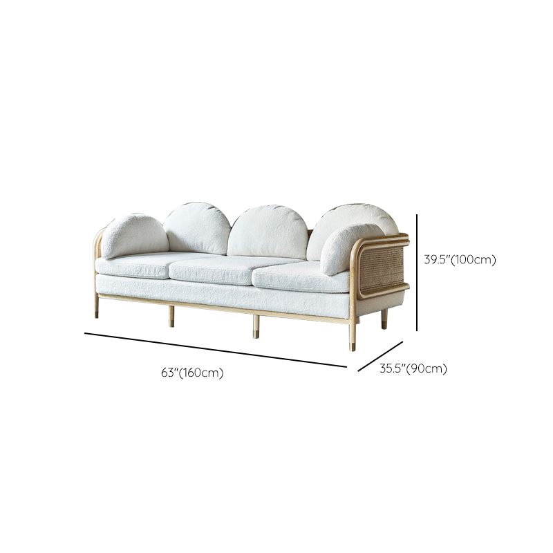 Tropical Corduroy Sofa in Solid Wood Linen Sofa for Living Room