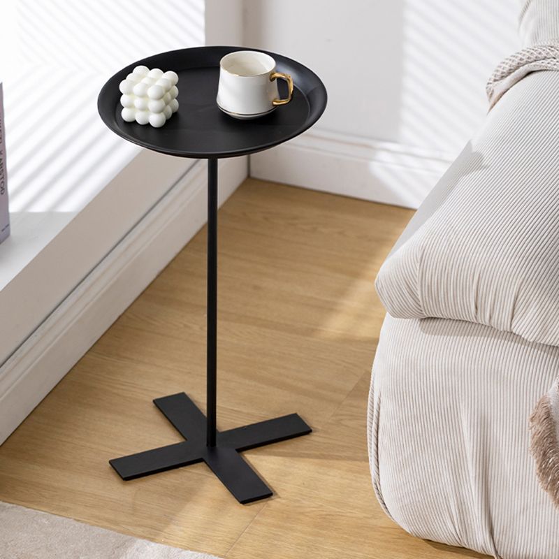 Round Pedestal Mid-Century End Table Minimalist Side End Table