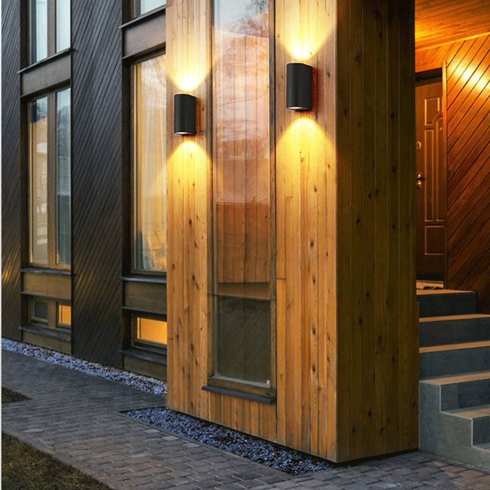 Modern Minimalist Style Cylinder Up and Down LED Wall Sconce Metal Wall Mounted Lamps