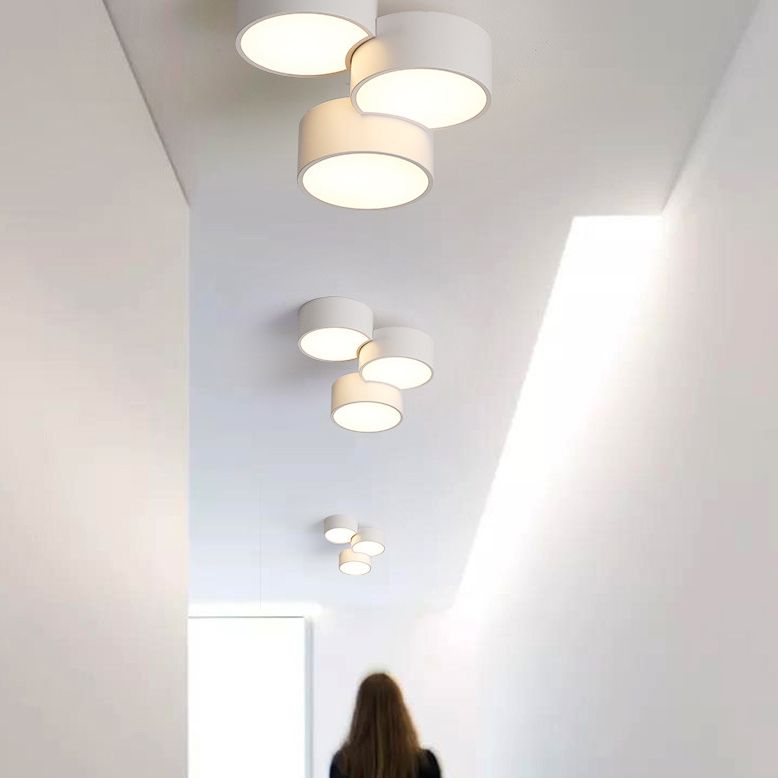 Geometrische cilindrische combinatie LED-inbouwlamp Moderne minimalistische plafondlamp met meerdere lampen voor slaapkamerwoonkamer