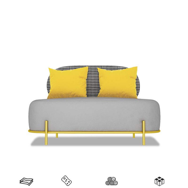 Contemporary Standard Velvet Sofa Armless Tight Back Seating