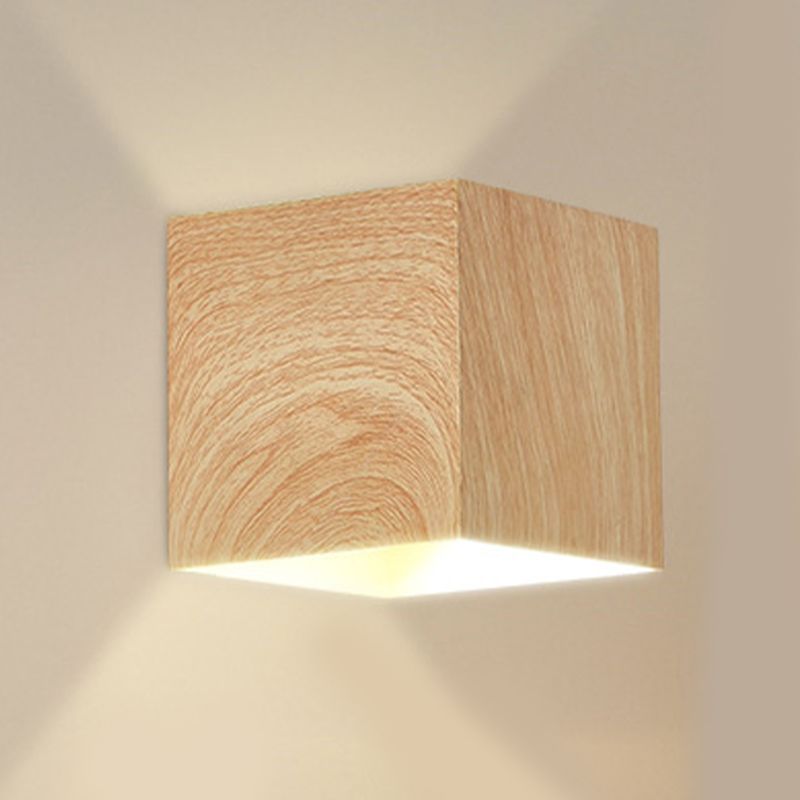 2-Light Modernism Beige/Brown Wall Mounted Sconce LED Shaded Wall Light for Bedroom