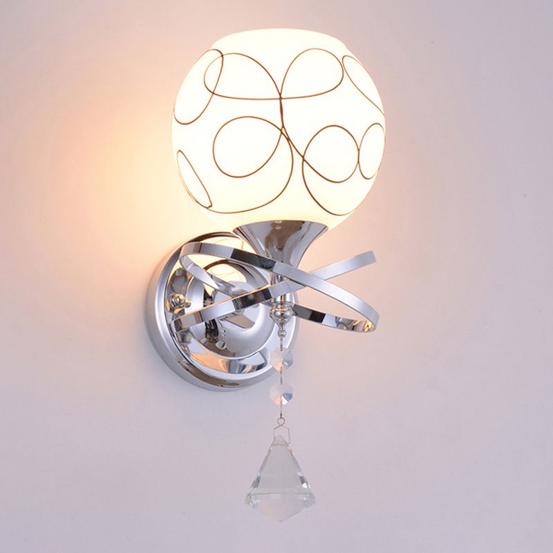 Multi Lights Ball Wall Mounted Light Fixture Modern Style Glass Wall Sconce Lights