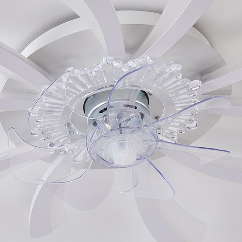 Luce a ventola del soffitto in metallo nordico illuminazione a filo a filo multipla con lama della ventola di plastica