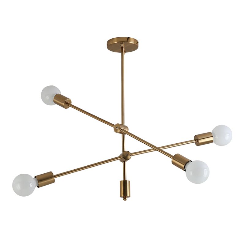 Postmoderne stijl kroonluchter verlichtingsarmatuur blootgesteld lamp metaal hanger licht