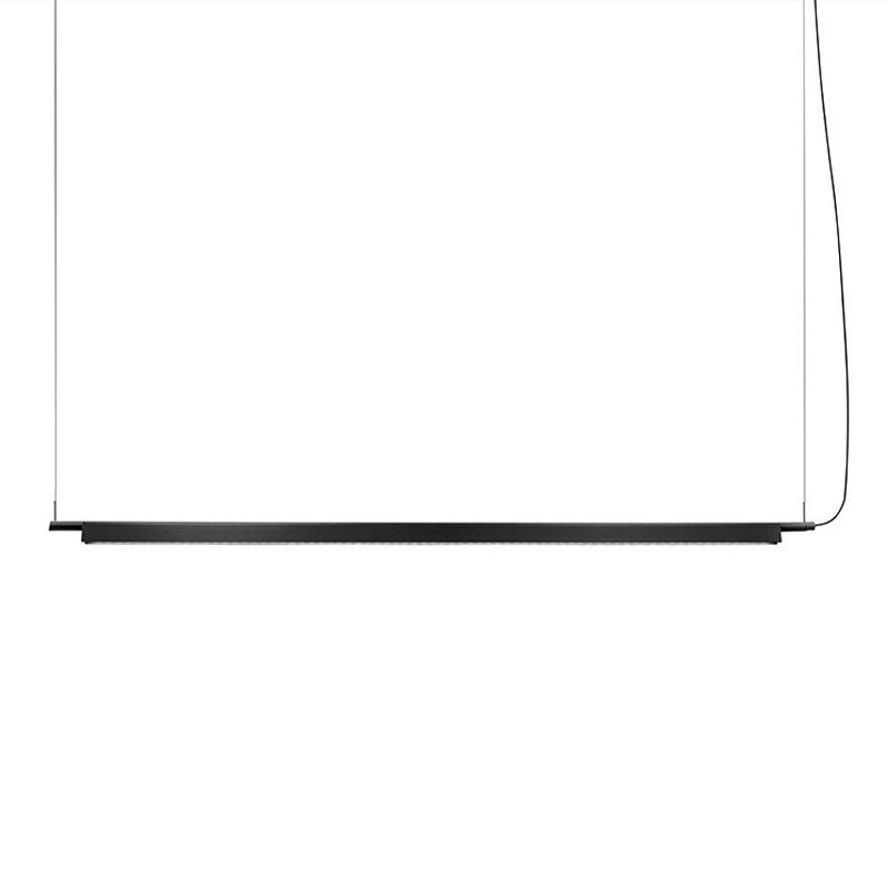 Black / Gold Linear Kitchen Island Fixture Minimalist Metal Ceiling Pendant