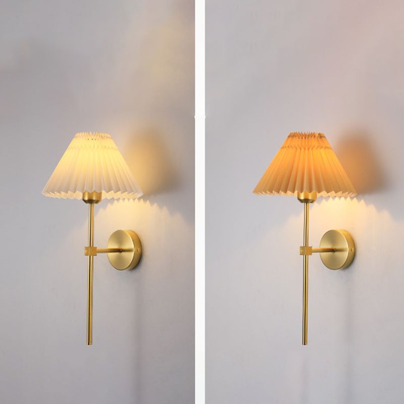 Contemporary Wall Sconce Fabric 1 Light Sconce Lighting for Living Room