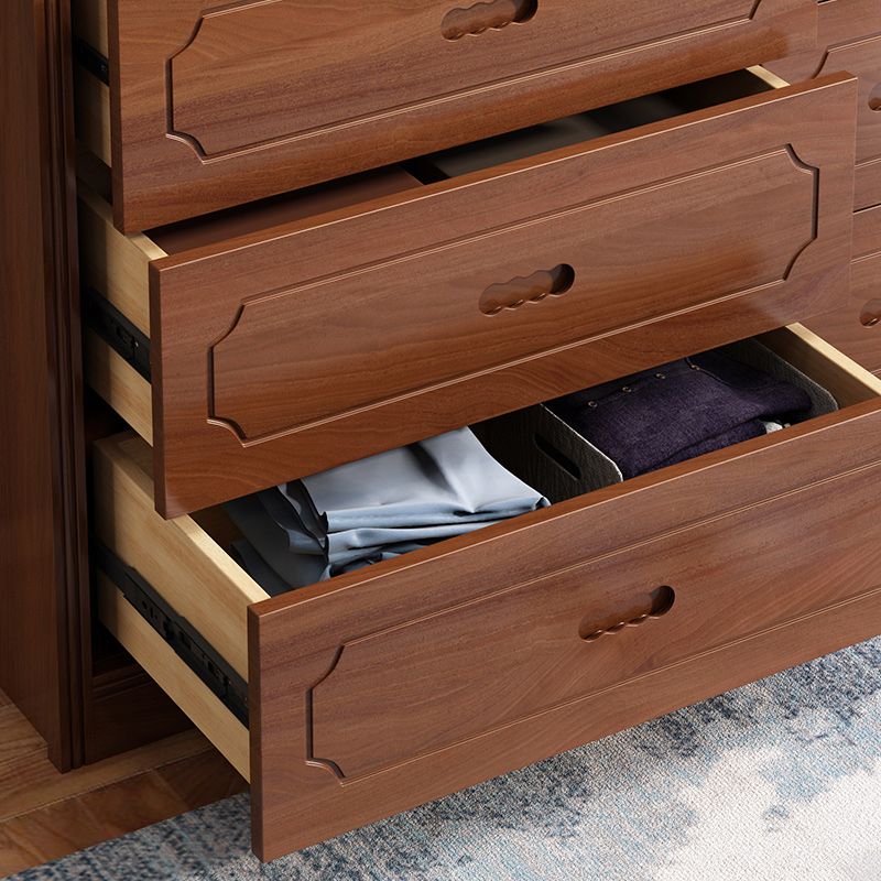 Contemporary Accent Chest with 6 Soft Close Drawers in Rubberwood