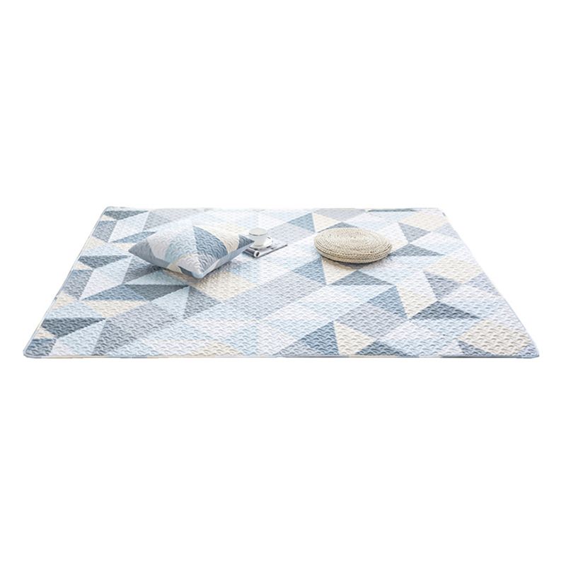 Geometric Pattern Rug Synthetic Carpet Pet Friendly Stain Resistant Rug for Bedroom