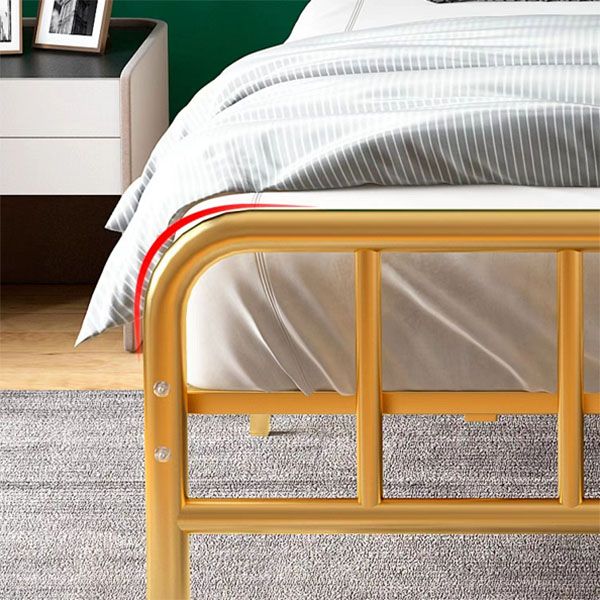 Contemporary Iron Open-Frame Bed 39.37" H Low Profile Bed Frame Set