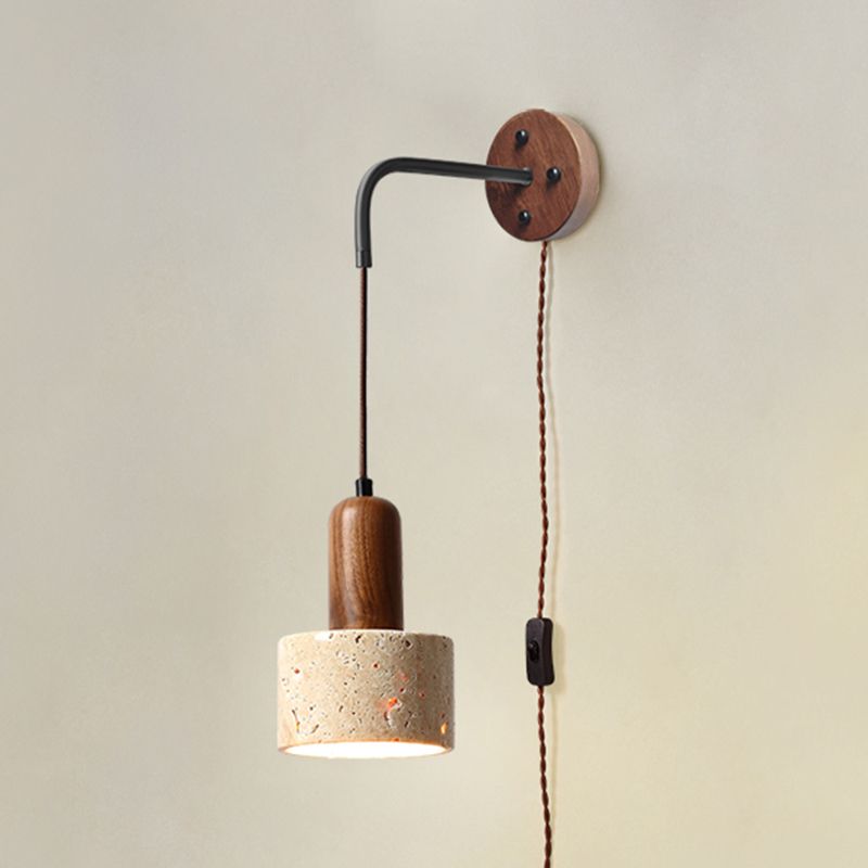 Iluminación de apliques de pared sombreada de piedra iluminación de pared moderna