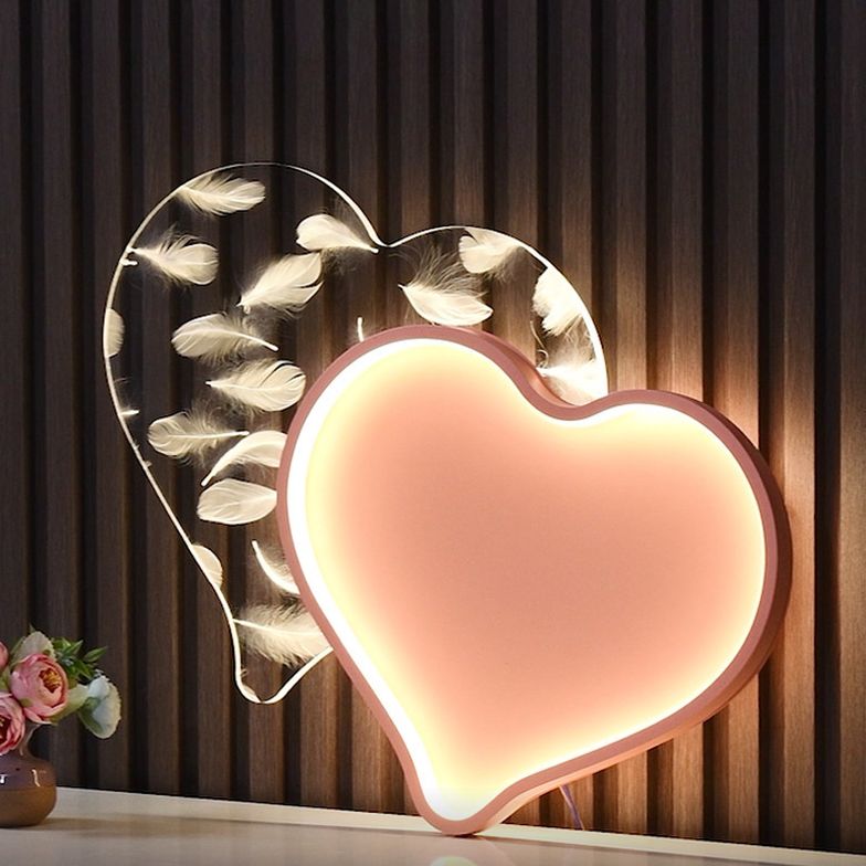 Coeur encastré luminaire chambre simple acrylique plafonnier