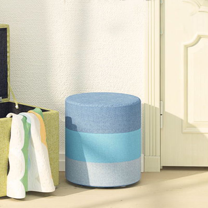 Color Panel Ottoman Removable and Washable Slipcover Modern Cotton Linen Ottoman