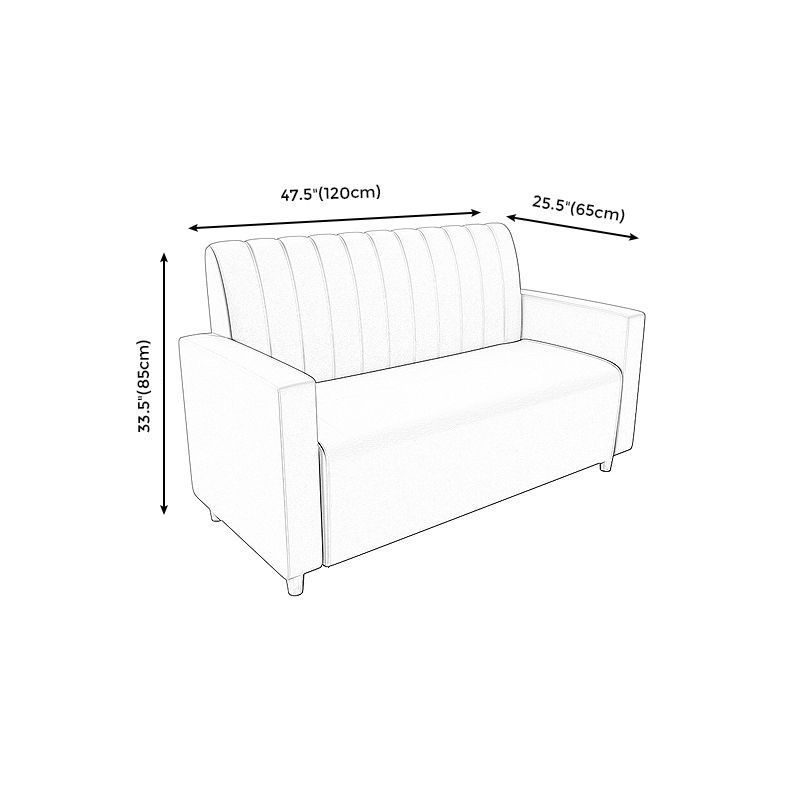 47.27"D x 25.59"W x 33.46"H Contemporary Glam 2-seat Sofa for Restaurant