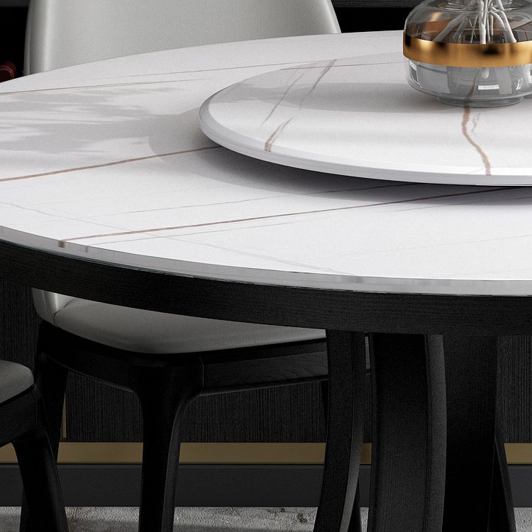 Eigentijdse ronde vorm tafel gesinterde steen witte standaard eettafel voor keuken